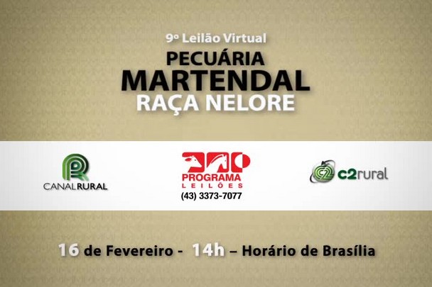 9º Leilão Virtual Martendal Raça Nelore