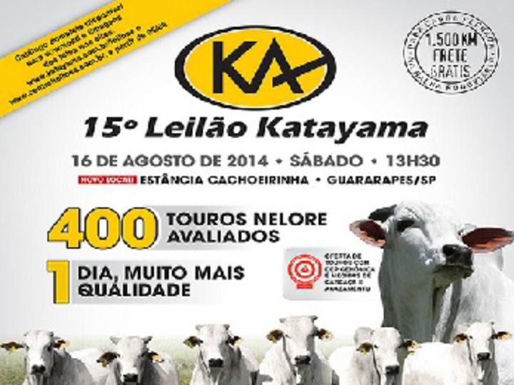 Ofertando 400 touros, C2Rural transmite 15º Leilão Katayama