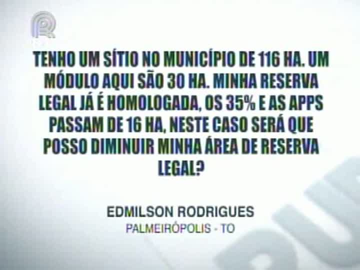 Alfonsin tira dúvidas sobre o novo Código Florestal