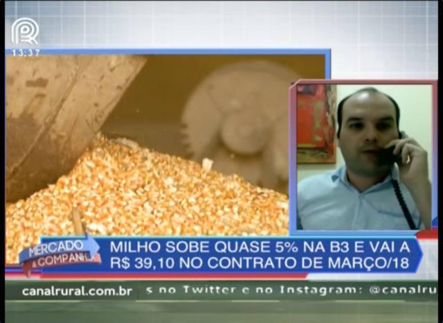 Milho no mercado futuro atinge R$ 39,10