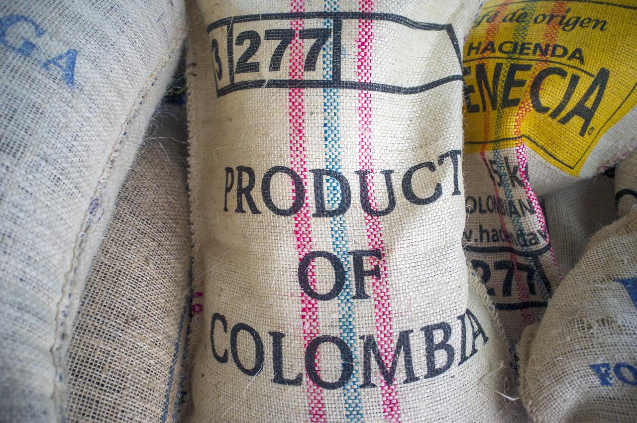 saco de café da Colômbia