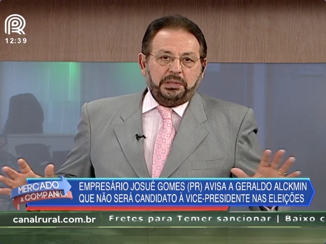 Josué Gomes afirma que não vai ser vice de Geraldo Alckmin