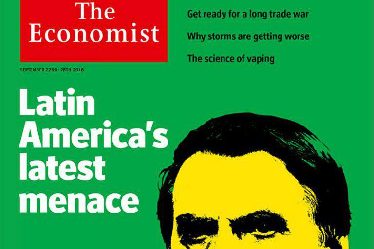 Candidato à Presidência Jair Bolsonaro é capa da revista The Economist