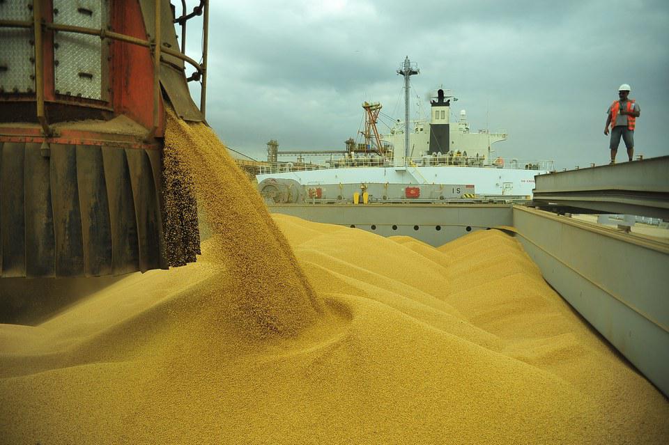 soja, porto, armazenamento de grãos