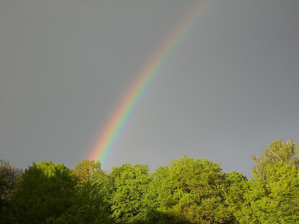 arco-íris, tempo, clima, chuva