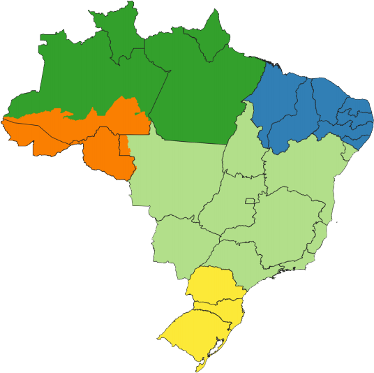 Mapa blocos febre aftosa Brasil