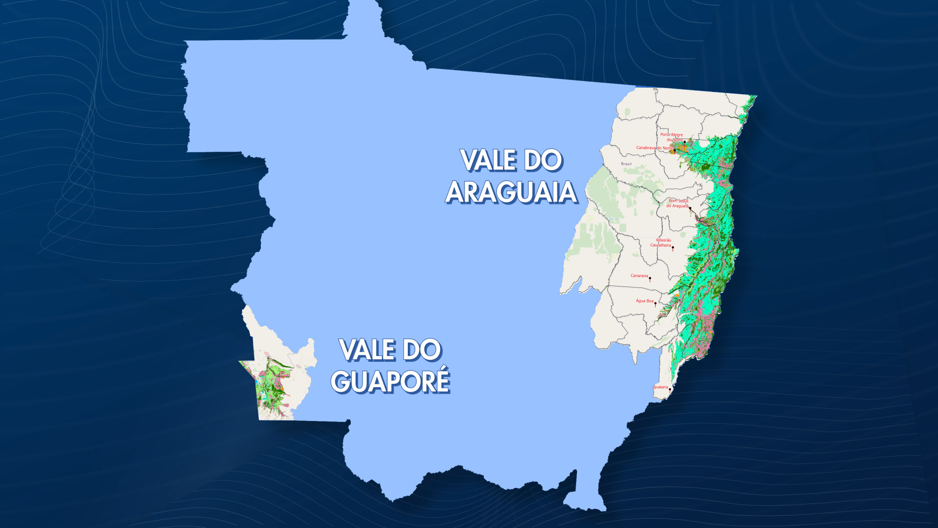 mapa do vale do araguaia e guaporé