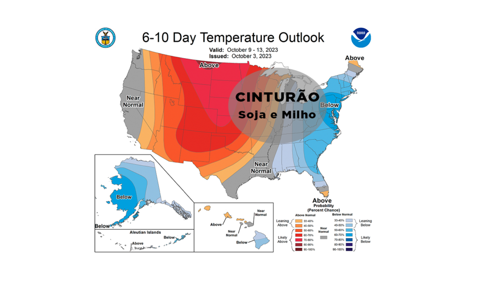 mapa temperatura EUA