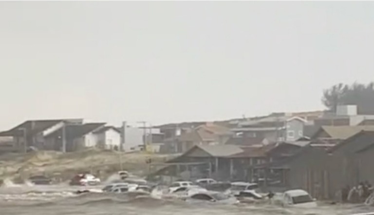 tsunami meteorológico em Laguna, Santa Catarina