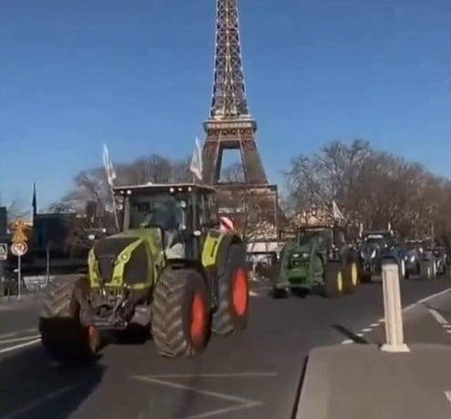 protesto de agricultores na França