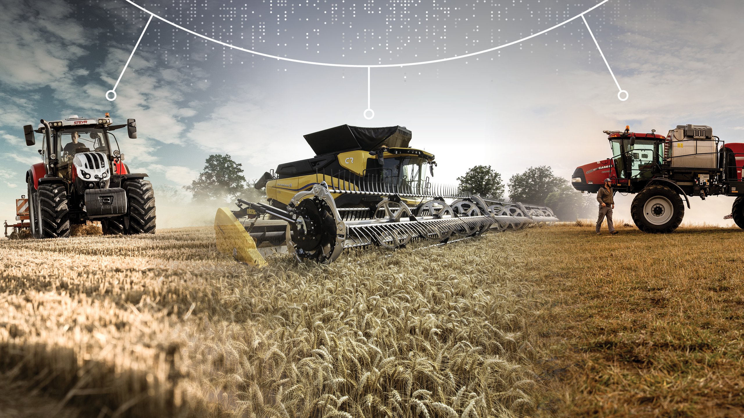 internet, satélites, agronegócio, máquinas agrícolas