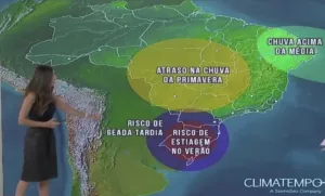 mapa de ação do La Niña no Brasil