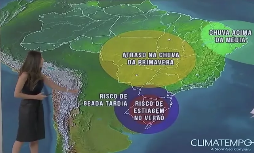 mapa de ação do La Niña no Brasil