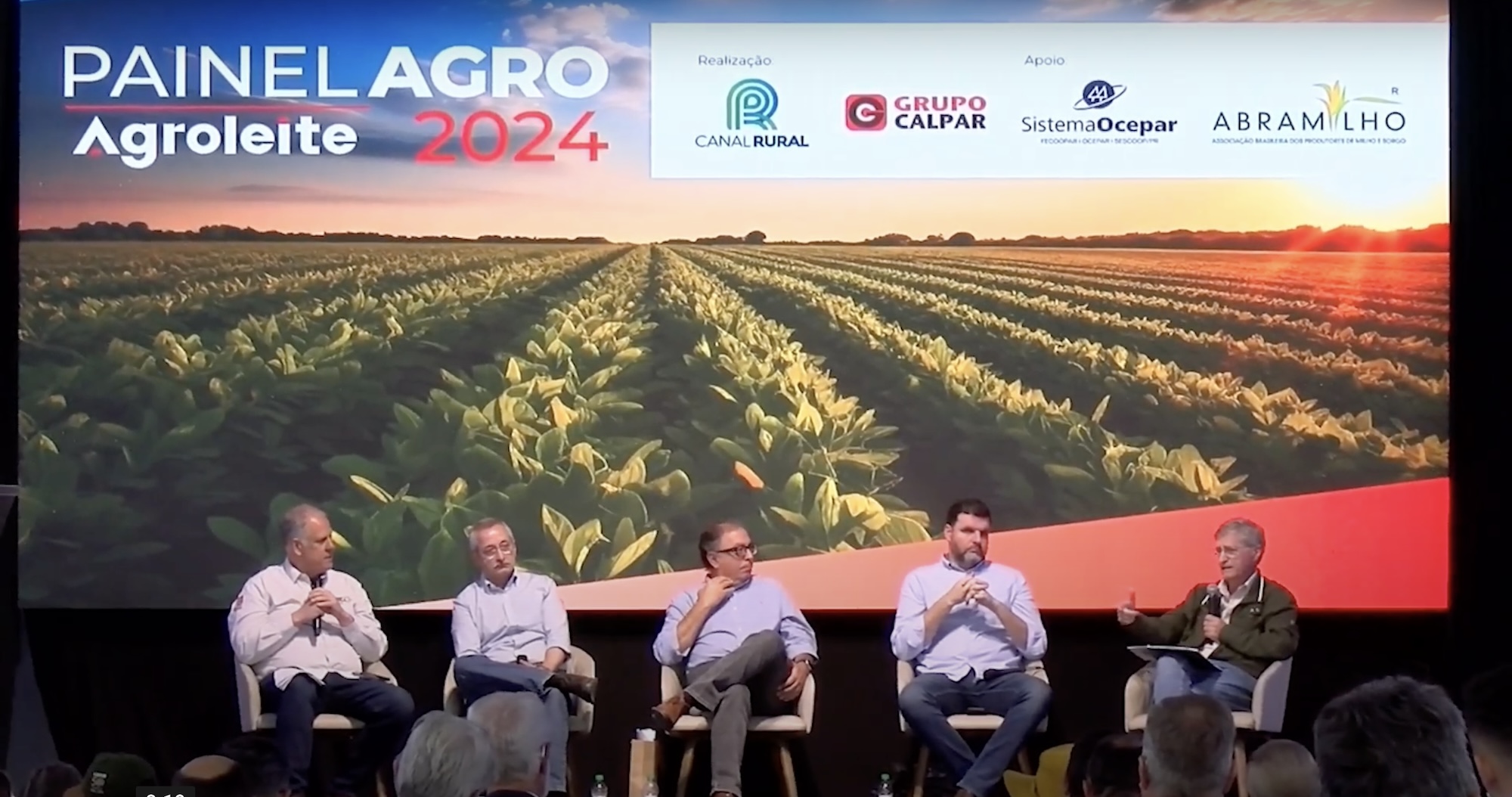 Fórum de agronegócio, durante a Agroleite.| Imagem Canal Rural. 