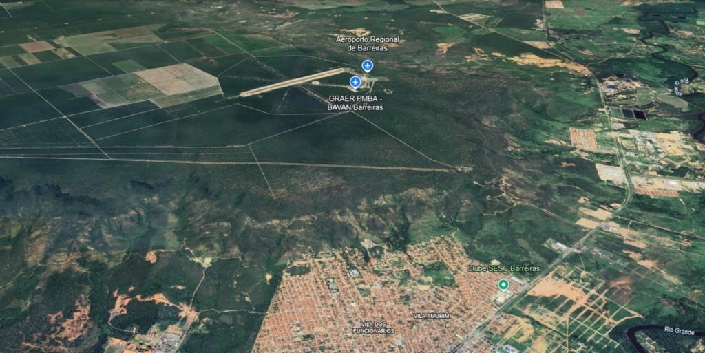 Serra da Bandeira e aeroporto regional de Barreiras, Oeste da Bahia