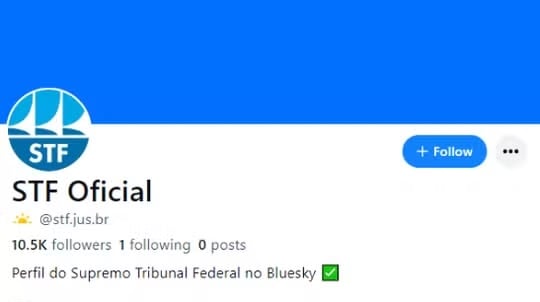 STF abre conta oficial no Bluesky após suspender rede social X