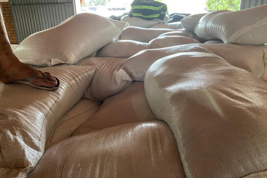 carga de arroz apreendida pela SEFA - Pará carga de arroz apreendida pela SEFA - Pará