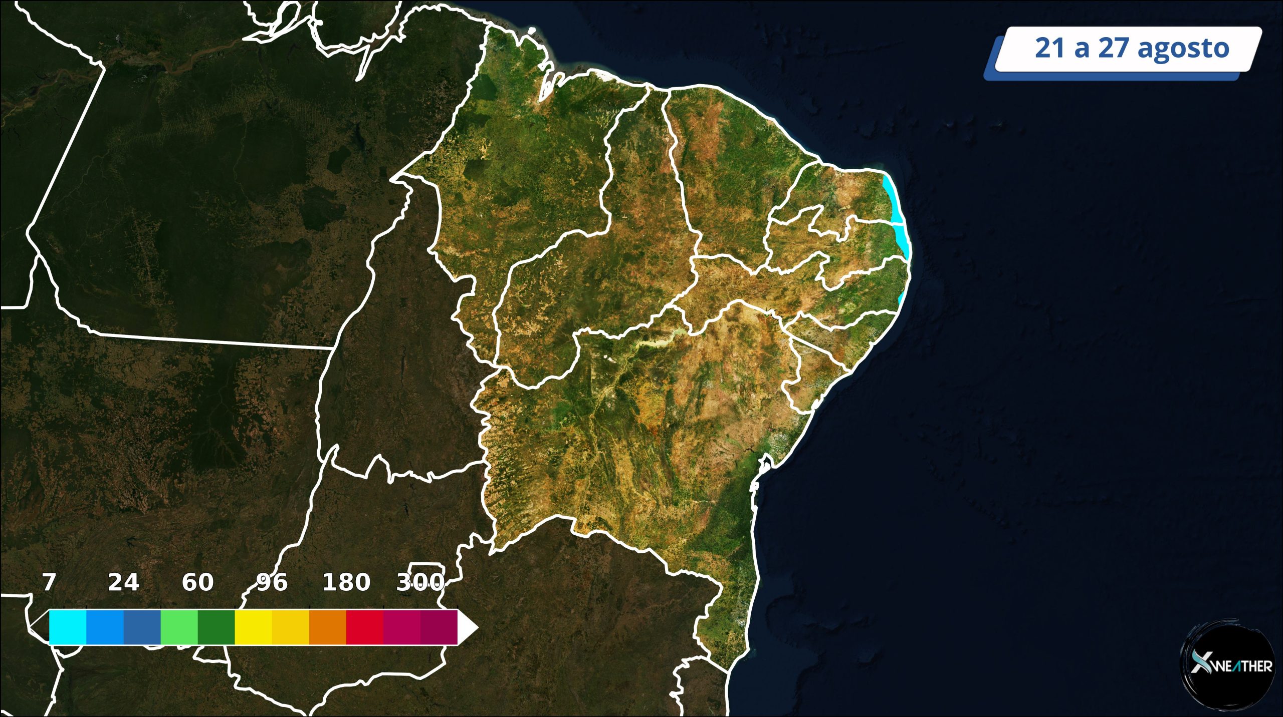 previsão do tempo Nordeste