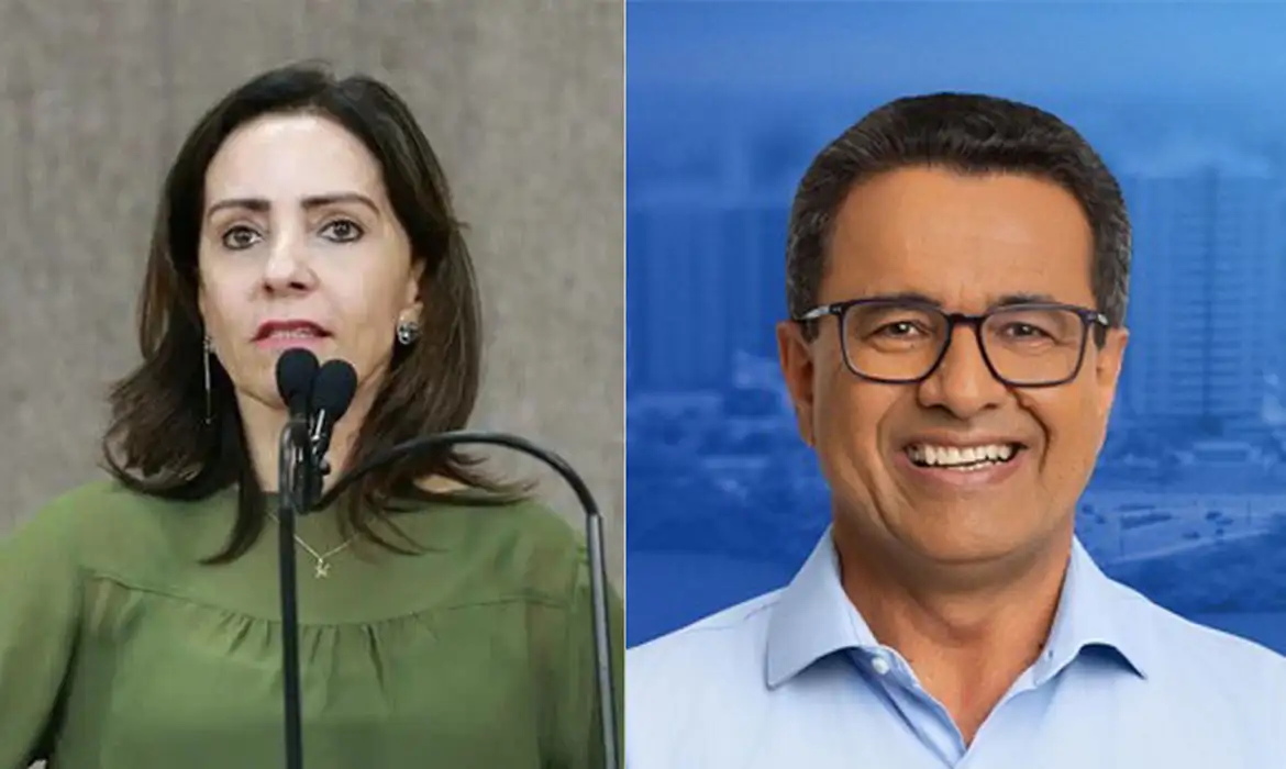 Emília Corrêa (PL) e Luiz Roberto (PDT) disputam o carggo de prefeito em Aracaju (SE)