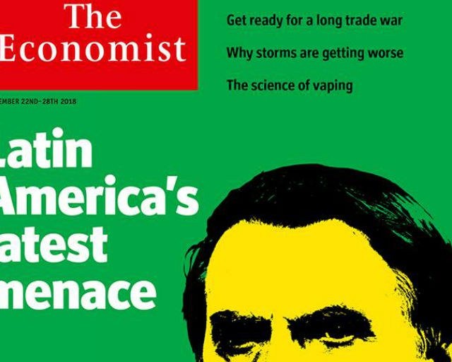 Candidato à Presidência Jair Bolsonaro é capa da revista The Economist