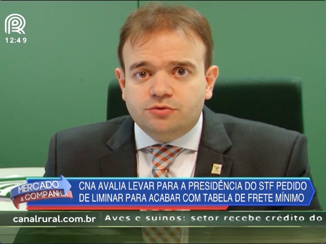 CNA avalia levar à presidência do STF liminar contra a tabela de fretes