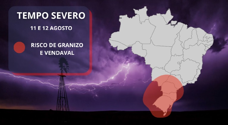 alerta de ventos e granizo