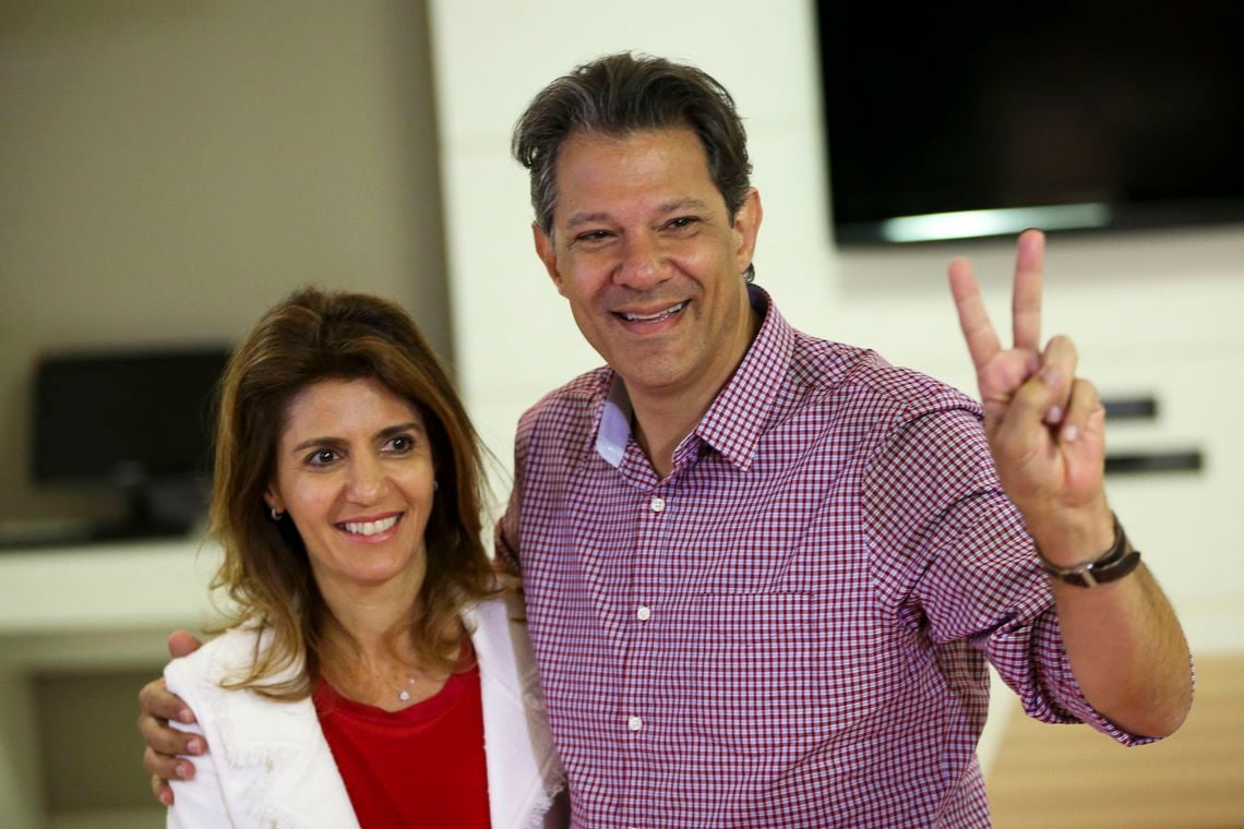 O candidato à Presidência da República, Fernando Haddad, vota em São Paulo. Foto: Marcelo Camargo/Agência Brasil