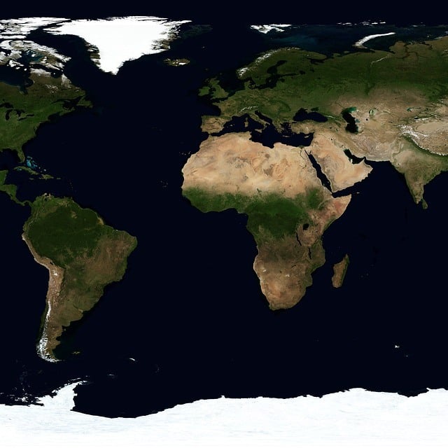 Mapa mundo, Sudeste Asiático, Brasil