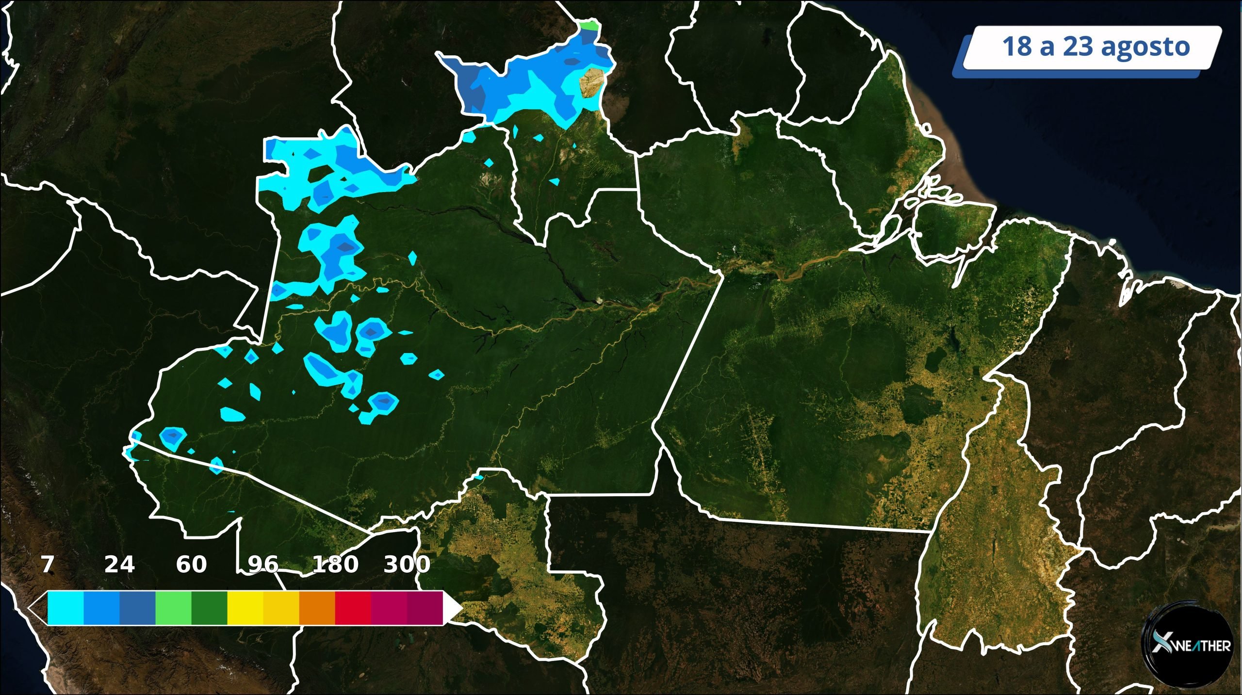 Norte - previsão 18 a 23 de agosto