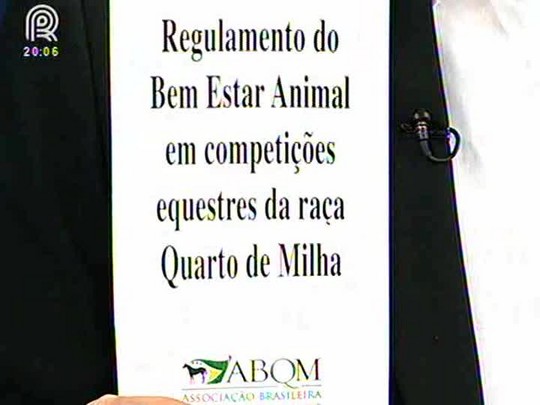 Cavalos quarto de milhas seguem cartilha com normas para o bem estar em competições