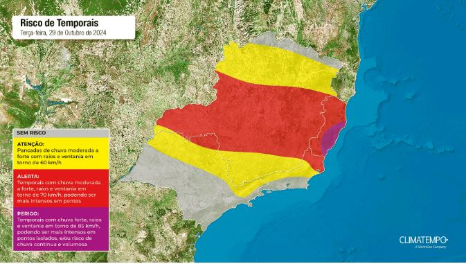 mapa chuva Espírito Santo