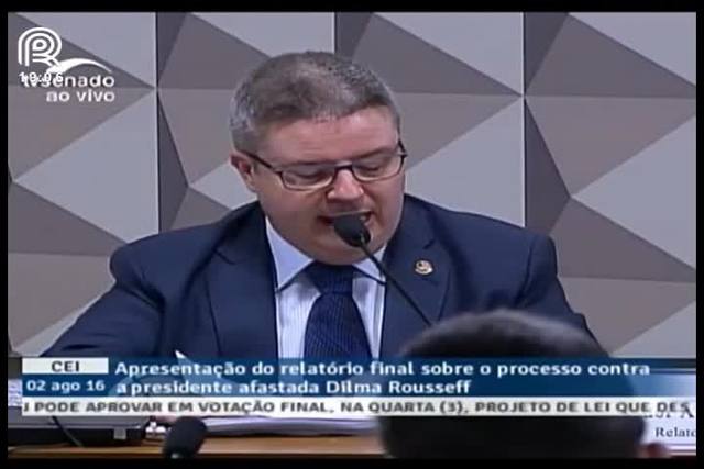 Impeachment: atos ferem Constituição, diz relator