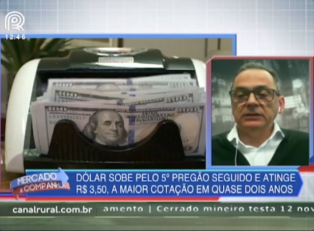 Dólar atinge R$ 3,50, maior cotação em quase dois anos