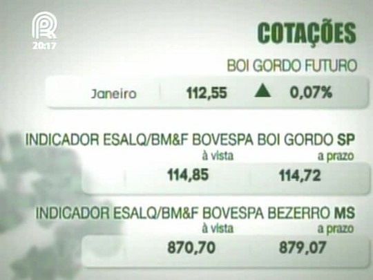 Mercado do boi gordo trabalha pressionado