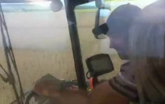 Confira imagens da colheita da soja de dentro de uma colheitadeira