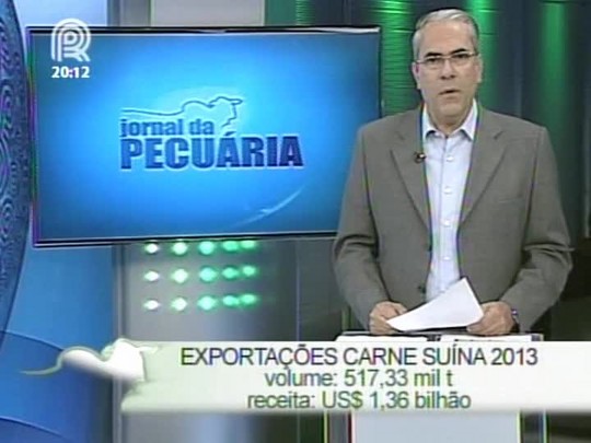 Exportações de carne suína somaram mais 517 mil toneladas em 2013