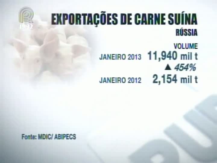 Exportações de carne suína crescem 5,08% em janeiro, aponta Abipecs