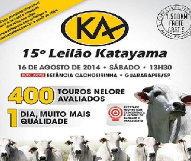 Ofertando 400 touros, C2Rural transmite 15º Leilão Katayama