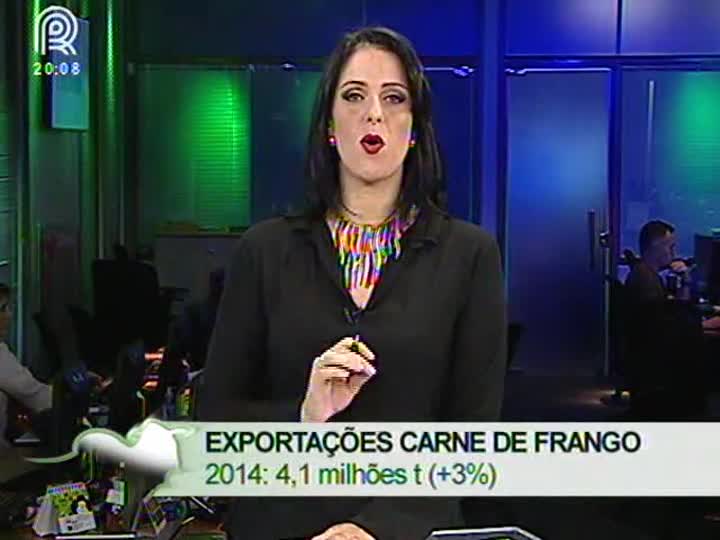 Exportação de frango crescem 3% em 2014