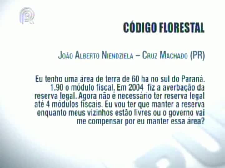 Ricardo Alfonsin responde as dúvidas sobre o Novo Código Florestal