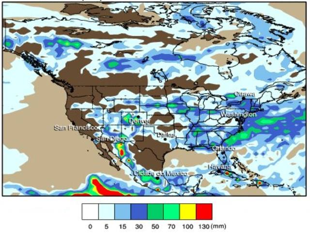 Fonte: Somar Meteorologia. Previsão do tempo entre os dias 24 e 28 de julho.