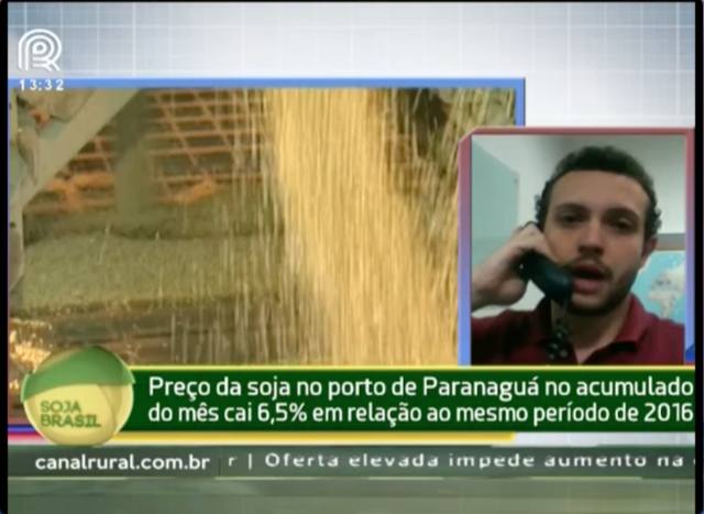 Preço da soja no porto de Paranaguá está 6,5% menor no acumulado de dezembro