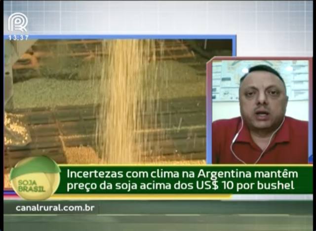 Preço da soja está acima de US$ 10 por bushel em Chicago