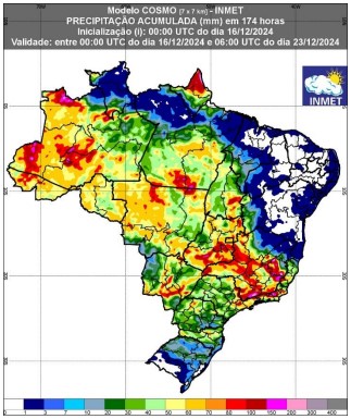 mapa de chuva - Inmet