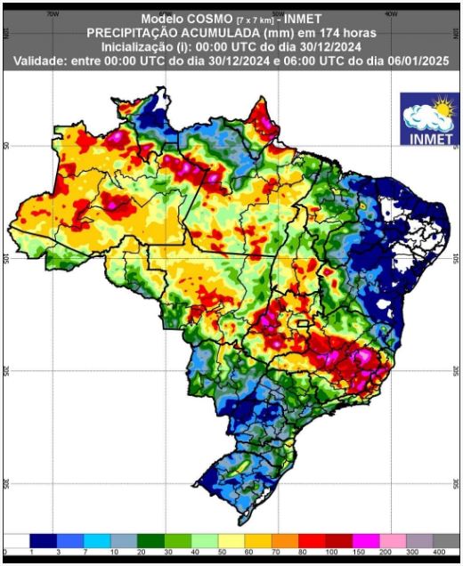 previsão chuva Inmet