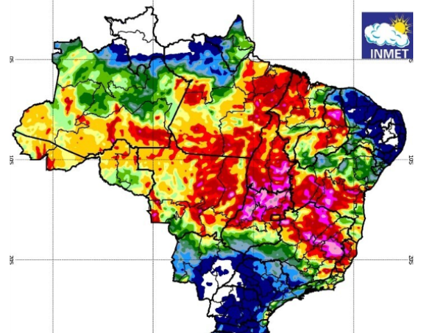 mapa de chuva do Inmet