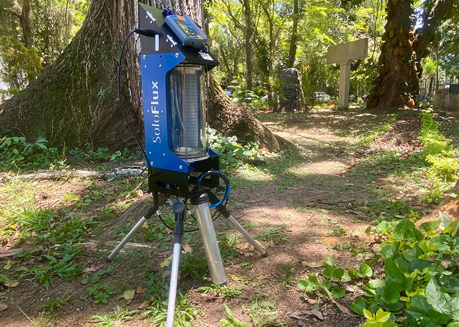 equipamento digital da Embrapa para medir permeabilidade do solo