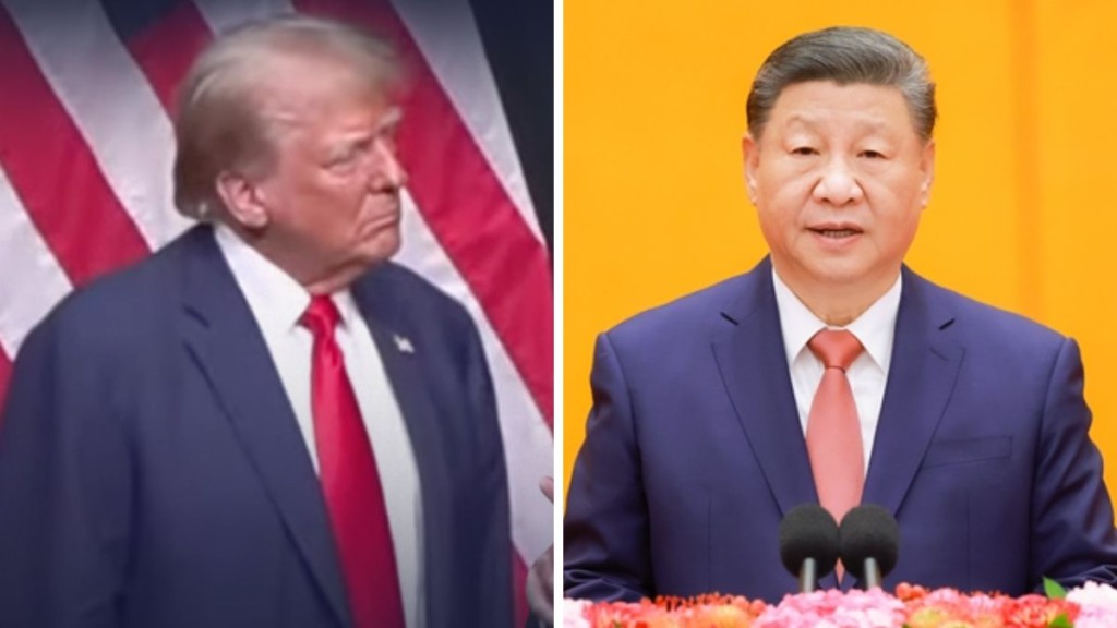 Donald Trump e o presidente da China, Xi Jinping