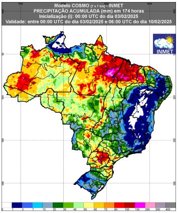 mapa chuva Brasil regiões