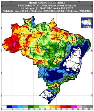 mapa chuva 10 a 17 de março